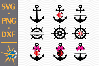 Anchor Monogram SVG&2C; PNG&2C; DXF Digital Files Include