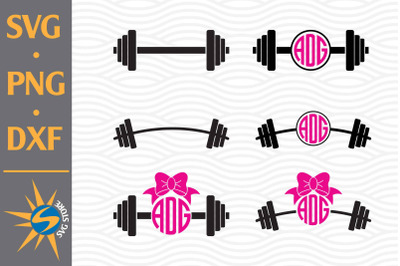 Barbell Monogram SVG&2C; PNG&2C; DXF Digital Files Include