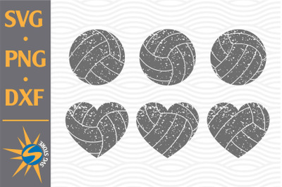 Distressed Volleyball SVG, PNG, DXF Digital Files Include