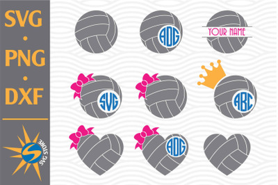 Volleyball Monogram SVG, PNG, DXF Digital Files Include