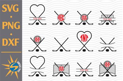 Hockey Monogram SVG, PNG, DXF Digital Files Include