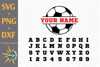 Split Soccer and Sport Alphabet SVG, PNG, DXF Digital Files Include