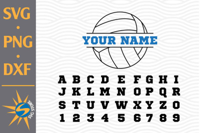 Split Volleyball and Sport Alphabet SVG, PNG, DXF Digital Files Includ