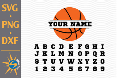 Split Basketball and Sport Alphabet SVG, PNG, DXF Digital Files Includ