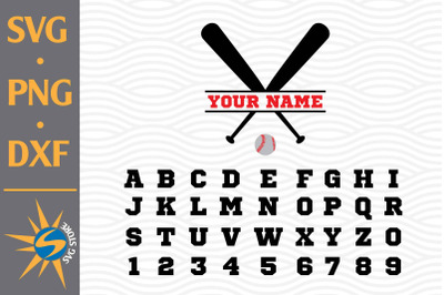 Split Baseball Stick and Sport Alphabet SVG, PNG, DXF Digital Files In