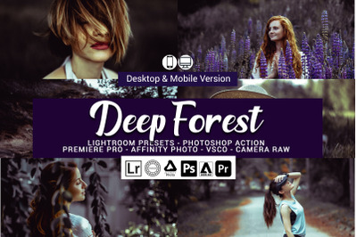20 deep forest Presets,Photoshop actions,LUTS,VSCO