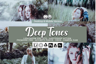 20 Deep Tones Presets,Photoshop actions,LUTS,VSCO