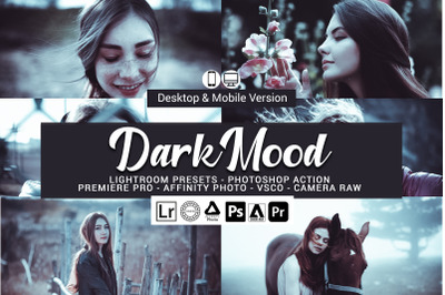 20 Dark Mood Presets,Photoshop actions,LUTS,VSCO