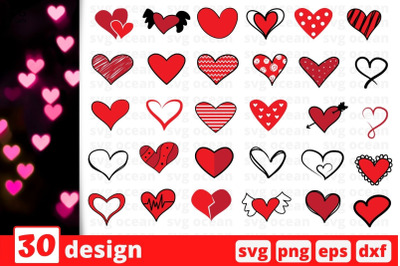 Valentines Hearts SVG Bundle