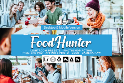 20 Food Hunter Presets,Photoshop actions,LUTS,VSCO