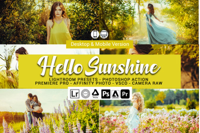 20 Hello Sunshine Presets,Photoshop actions,LUTS,VSCO