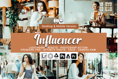 20 influencer Presets,Photoshop actions,LUTS,VSCO