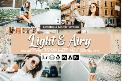 20 Light and Airy Presets,Photoshop actions,LUTS,VSCO