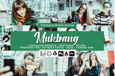 20 Mukbang Presets,Photoshop actions,LUTS,VSCO