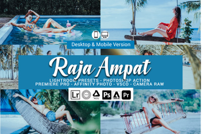 20 Raja Ampat Presets,Photoshop actions,LUTS,VSCO