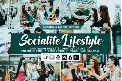 21 Socialite Lifestyle Presets,Photoshop actions,LUTS,VSCO