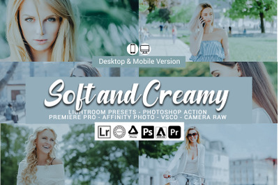 20 Soft and Creamy Presets,Photoshop actions,LUTS,VSCO
