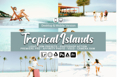 16 Tropical Islands Presets,Photoshop actions,LUTS,VSCO