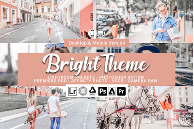 20 Bright Theme Presets,Photoshop actions,LUTS,VSCO