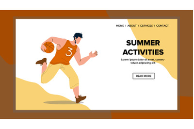 Summer Activities And Sport Competition Vector