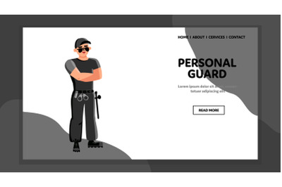 Personal Guard, Life Protection Service Vector