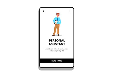 Personal Assistant, Businessman Secretary Vector