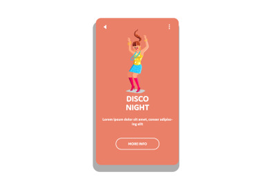 Disco Night Festival Event In Nightclub Vector