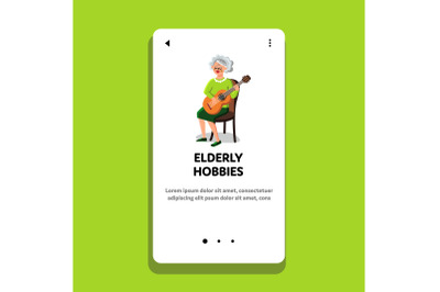 Elderly Hobbies And Activities Of Old Woman Vector