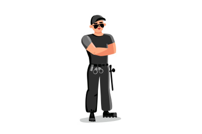 Security Man, Safeguard Protective Agent Vector