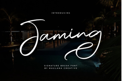 Jaming Signature Brush Font