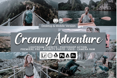 20 Creamy Adventure Presets,Photoshop actions,LUTS,VSCO