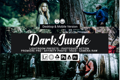 20 Dark Jungle Presets,Photoshop actions,LUTS,VSCO