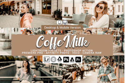 20 Coffe Milk Presets,Photoshop actions,LUTS,VSCO