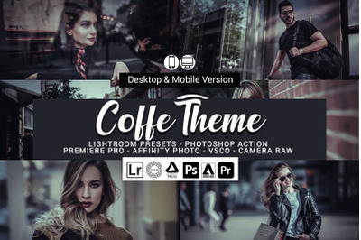 20 Coffe Theme Presets,Photoshop actions,LUTS,VSCO