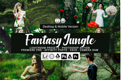 20 Fantasy Jungle Presets,Photoshop actions,LUTS,VSCO