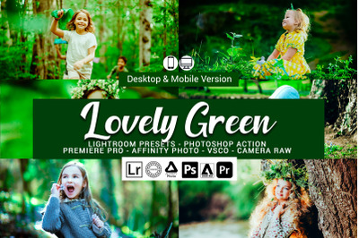 20 Lovely Green Presets,Photoshop actions,LUTS,VSCO
