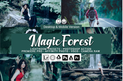 20 Magic Forest Presets,Photoshop actions,LUTS,VSCO