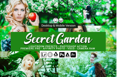 20 Secret Garden Presets,Photoshop actions,LUTS,VSCO