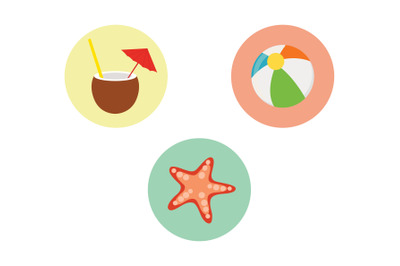 Beach Icon Starfish Vector Bundle