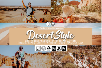 20 Desert Style Presets,Photoshop actions,LUTS,VSCO