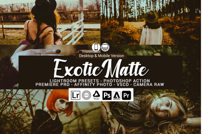 20 Exotic Matte Presets,Photoshop actions,LUTS,VSCO