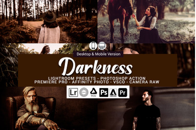 20 Darkness Presets,Photoshop actions,LUTS,VSCO