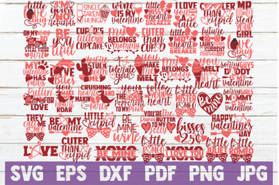 Valentines SVG Bundle | Funny Love Quotes SVG Cut Files