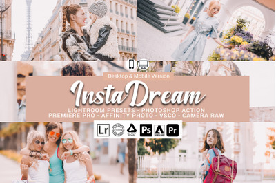 20 Insta Dream Presets,Photoshop actions,LUTS,VSCO
