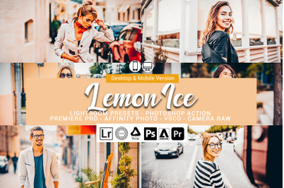20 Lemon Ice Presets,Photoshop actions,LUTS,VSCO