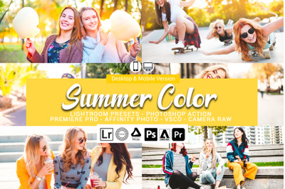 20 Summer Color Presets,Photoshop actions,LUTS,VSCO