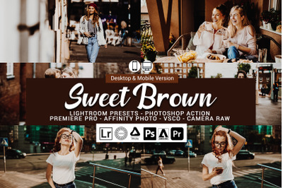20 Sweet Brown Presets,Photoshop actions,LUTS,VSCO