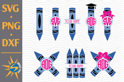 Crayon Monogram SVG&2C; PNG&2C; DXF Digital Files Include