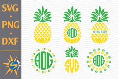 Pineapple Monogram SVG&2C; PNG&2C; DXF Digital Files Include