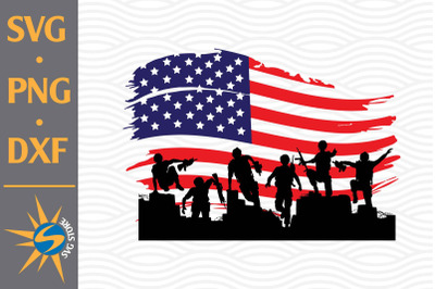 Army US Flag SVG, PNG, DXF Digital Files Include